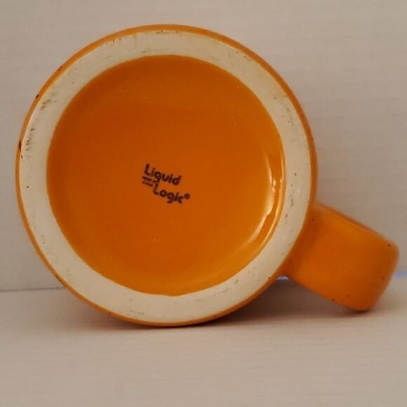 Orange Ceramic Mornin' Pumpkin 15 oz Cup Mug Fall Coffee Tea Hot Cocoa CHOCOLATE - Picture 8 of 12